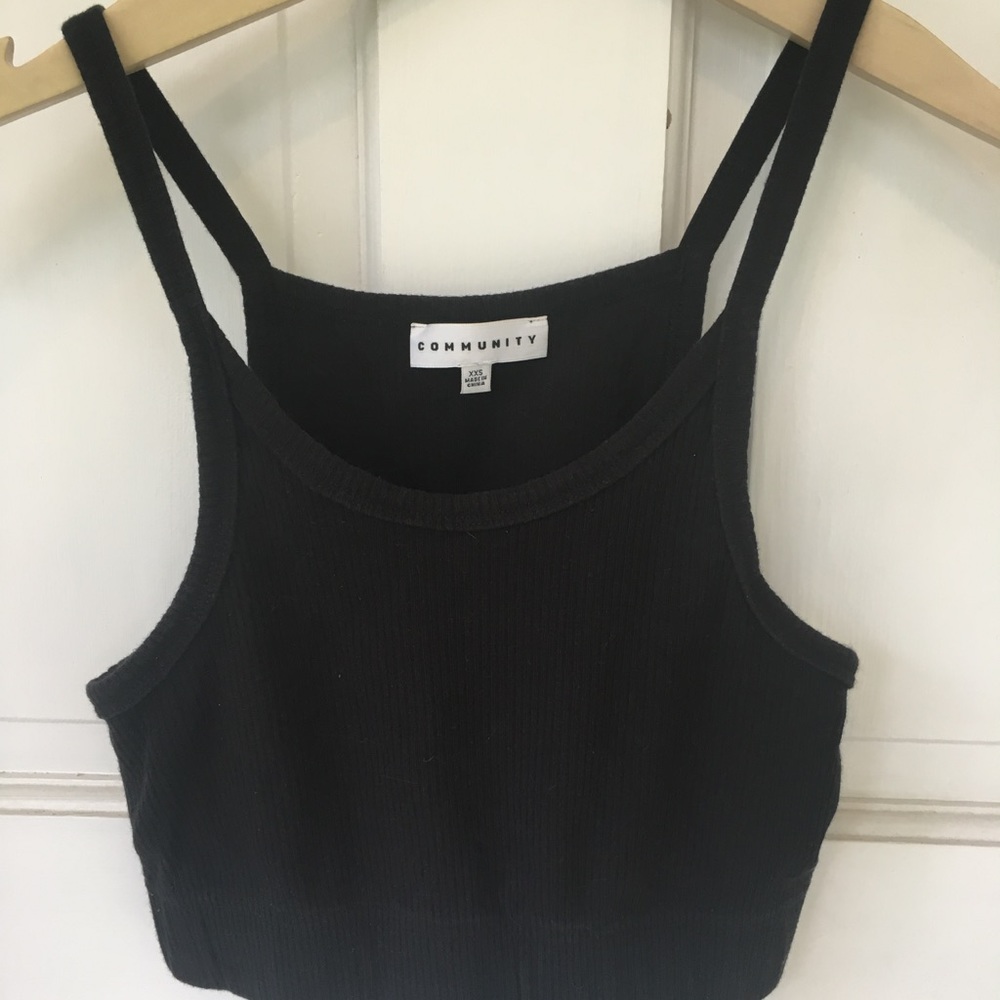 Community Ribbed Crop Tank Bra